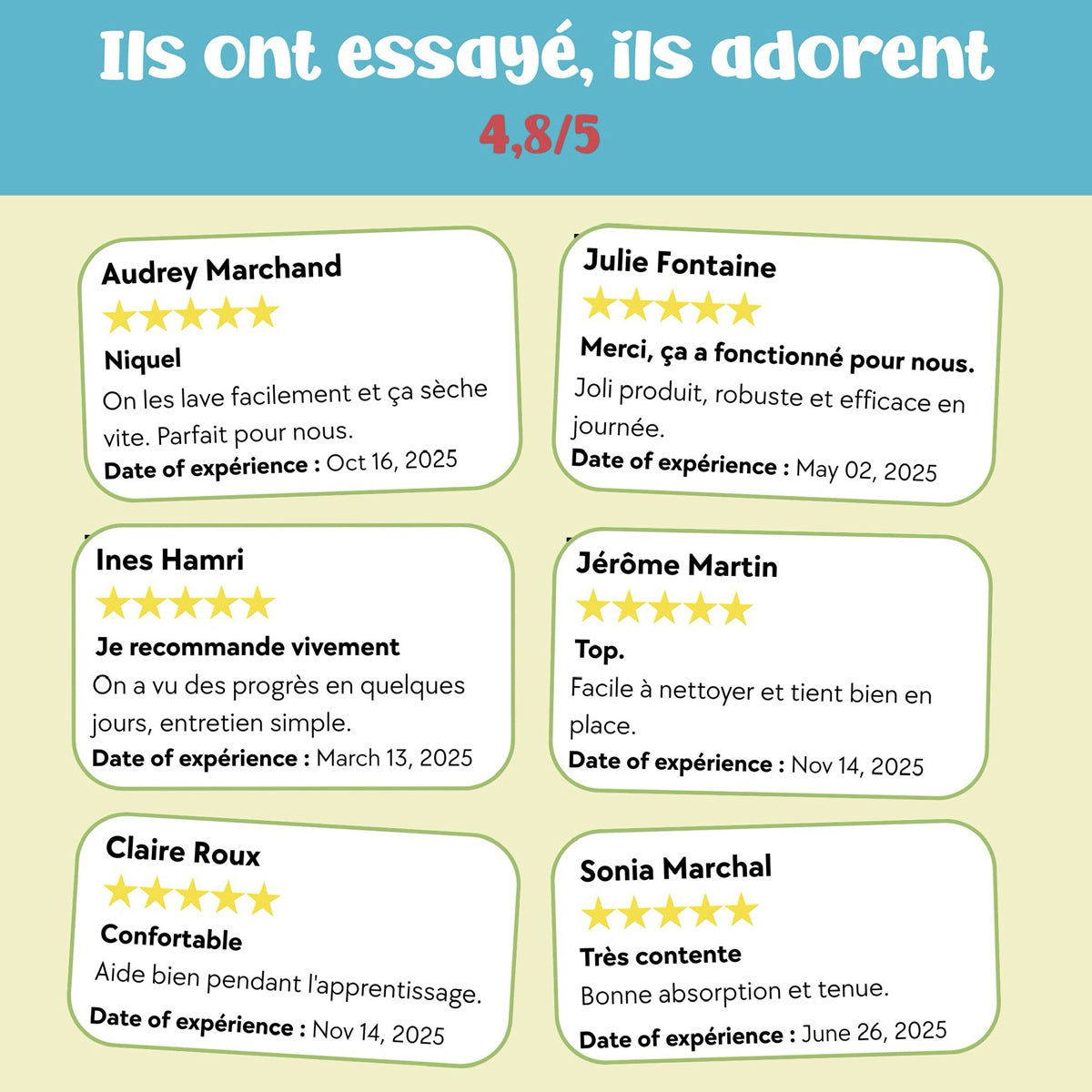 Avis de parents satisfaits utilisant la culotte d’apprentissage Drôles de Culottes